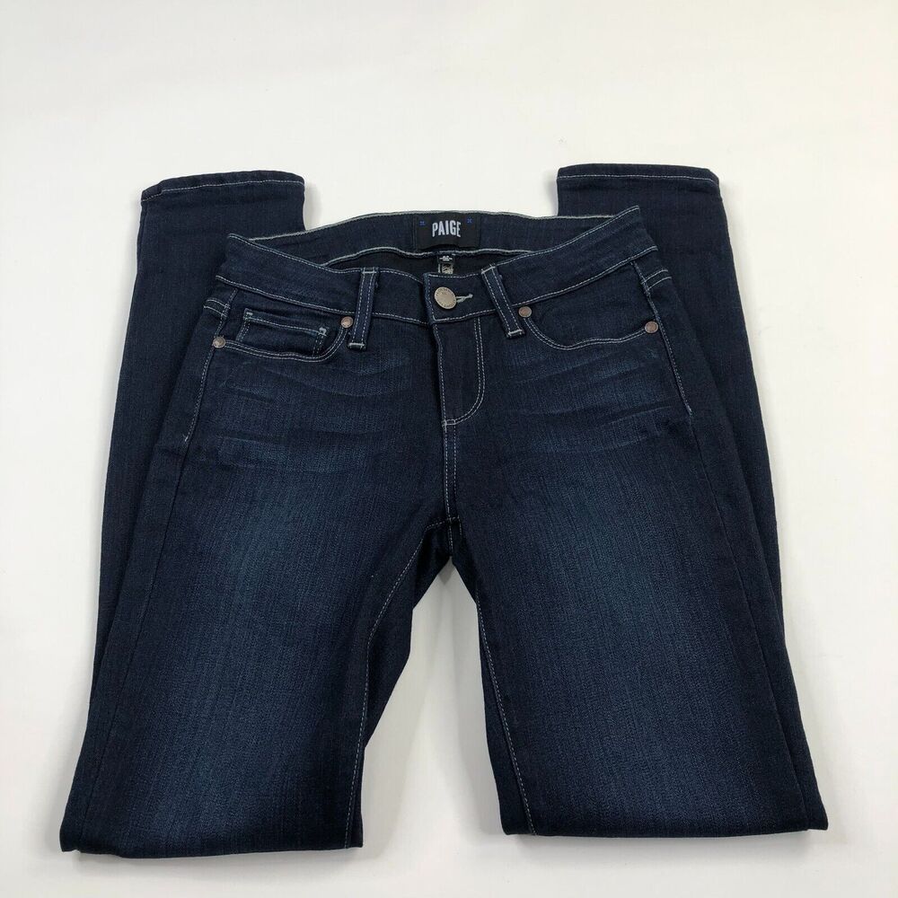 Paige 24 Tag (Actual 25W 28L) Verdugo Ankle Denim Stretch Mid Rise Jeans - Picture 2 of 7